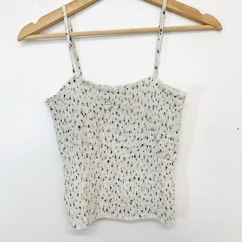 Brandy Melville Y2K Top Woman XS Smock Crop Tank Ruffle Strappy Fairy Retro